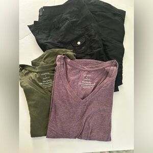 Bundle - 2 Torrid Shirts and Lane Bryant Crop Pants